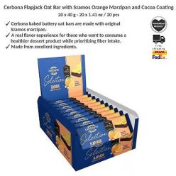 Cerbona flapjack zabszelet narancs-marcipán 40 g - Bio és natúr élelmiszerek