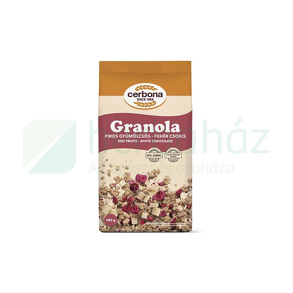 CERBONA GRANOLA PIROS GYÜM.-F.CSOKI 450G