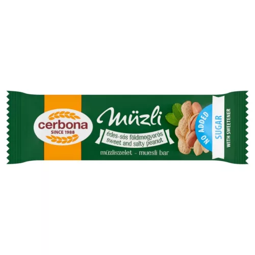 Cerbona szelet édes-sós földimogyorós 20 g – Müzli- és gyümölcsszelet