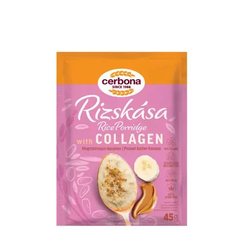 Cerbona rizskása mogyoróvajas-banános kollagénnel 45 g – Müzli