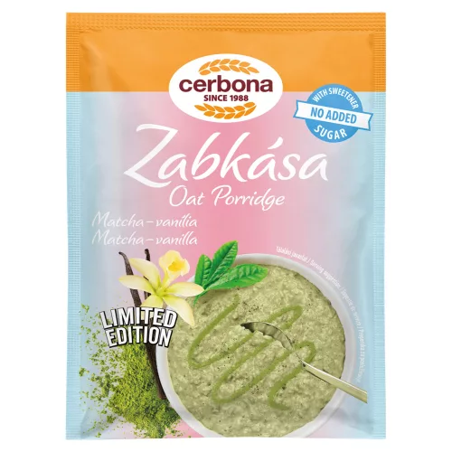 Cerbona zabkása matcha vanília 50 g – Müzli