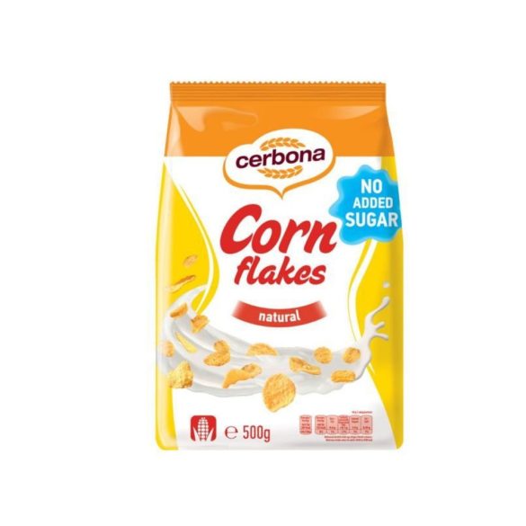 CERBONA CORN FLAKES KUKORICAPEHELY HOZZÁADOTT CUKOR NÉLKÜL 500 g