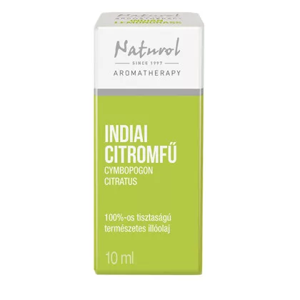 Naturol indiai citromfű illóolaj 10 ml - Aromaterápiához és természetes wellnesshez