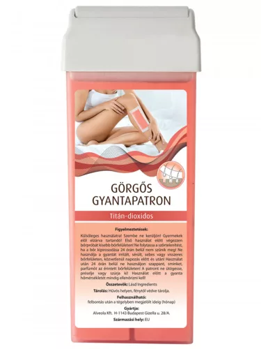 Görgős gyantapatron - széles görgőfejjel (100ml) - titán-dioxiddal - Bio és natúr intim termékek