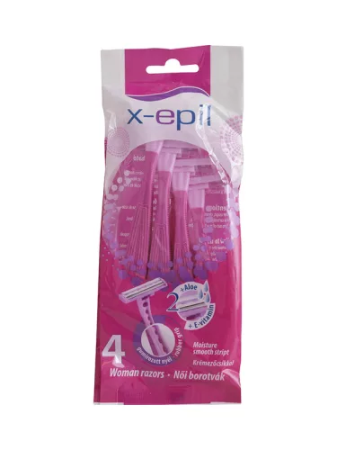 X-Epil eldobható női borotva 2 pengés 4 db - Bio és natúr kozmetikumok