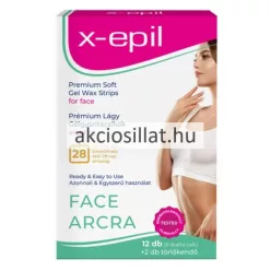   X-Epil -használatra kész prémium gélgyantacsíkok (12db) - arcra