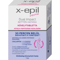X-Epil intimo dual impact kettős hatású hüvelytabletta 7 db - 