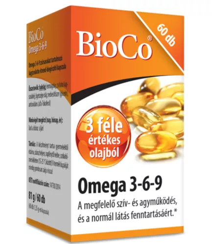 Bioco omega 3-6-9 kapszula 60 db - Bio és natúr étrendkiegészítők