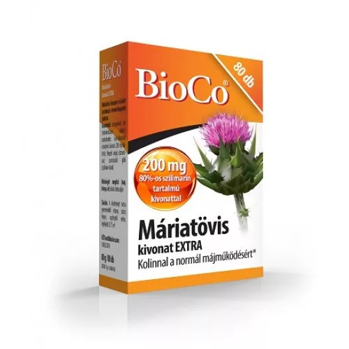Bioco máriatövis kivonat extra tabletta 80 db - Bio és natúr étrendkiegészítők