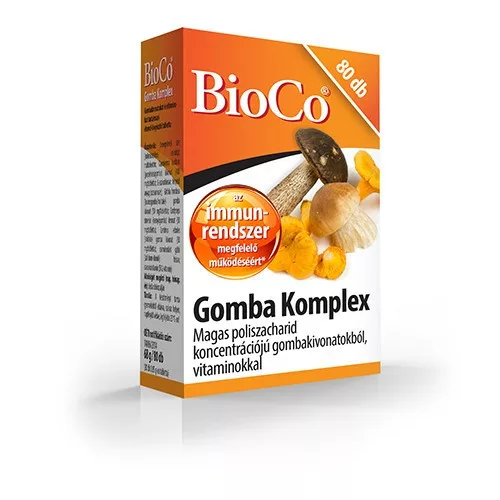 Bioco gomba komplex tabletta 80 db - Bio és natúr étrendkiegészítők