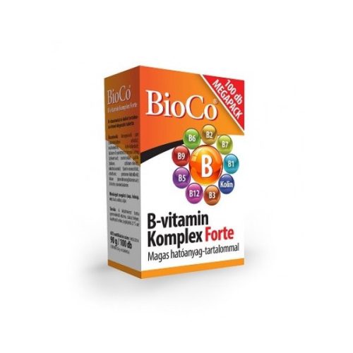 Bioco b-vitamin komplex forte tabletta 100 db - Bio és natúr étrendkiegészítők