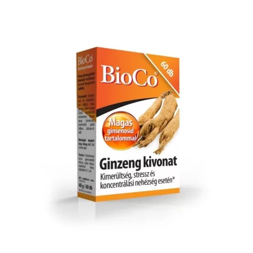 Bioco Ginzeng Tabletta 60 db - Bio és natúr étrendkiegészítők
