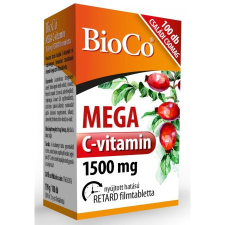 Bioco mega c-vitamin családi csomag 1500 mg kapszula 100 db - Bio és natúr étrendkiegészítők