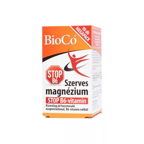 Bioco szerves magnézium stop b6-vitamin 90 db - Bio és natúr étrendkiegészítők