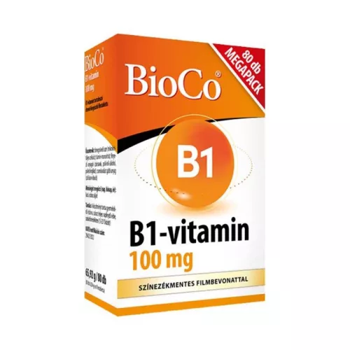 BIOCO B1-VITAMIN 100MG TABLETTA 80DB - Bio és natúr étrendkiegészítők