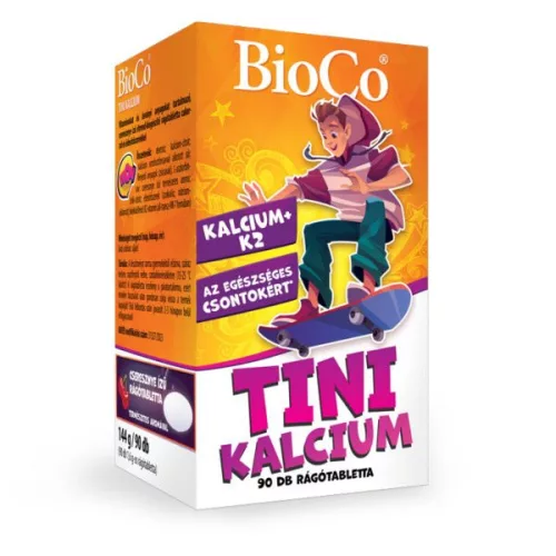 BIOCO TINI KALCIUM RÁGÓTABL. 90 DB - Bio és natúr étrendkiegészítők
