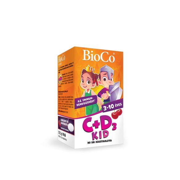 BIOCO C+D3 KID CSERESZNYE TABLETTA 90DB