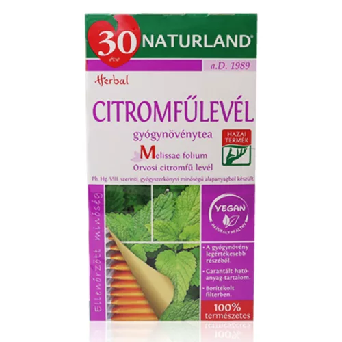 Naturland citromfűlevél tea 25x1g 25 g - Bio és natúr élelmiszerek