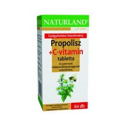 Naturland propolisz+c-vitamin tabletta 60 db - Bio és natúr étrendkiegészítők