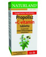 Naturland propolisz+c-vitamin tabletta 60 db - Bio és natúr étrendkiegészítők