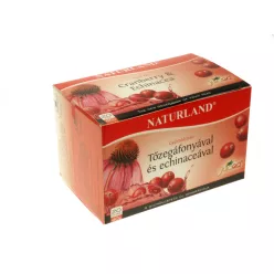 Naturland gyümölcstea tőzegáfonya-echinacea 20x2 g 40 g - Bio és natúr élelmiszerek