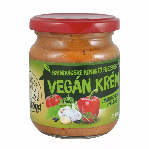 Vegabond vegán krém mediterrán jellegű 180 g - Bio és natúr élelmiszerek