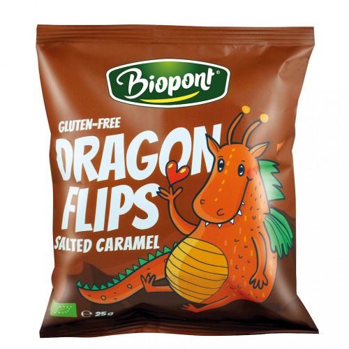 BIOPONT BIO DRAGON FLIPS S.KARAMELL 25 g - Bio és natúr élelmiszerek