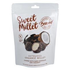   Biopont bio sweet millet étcsokoládés kókuszos extrudált köles, gluténmentes 55 g
