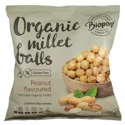 Biopont bio extrudált kölesgolyó földimogyorós 75 g - Bio és natúr élelmiszerek