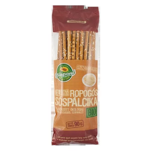 Biopont bio xl hosszú ropogós sóspálcika szezámmagos 90 g - Bio és natúr élelmiszerek