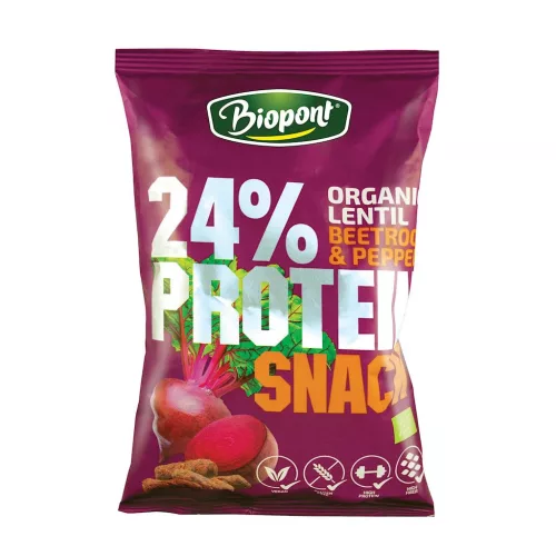 Biopont bio gluténmentes céklás-borsos snack 50 g – Puffasztott gabonaféle