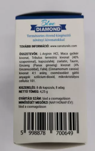 Blue Diamond For Men - term. étrend-kiegészítő növényi kivonatokkal (8 db) - Bio és natúr intim termékek