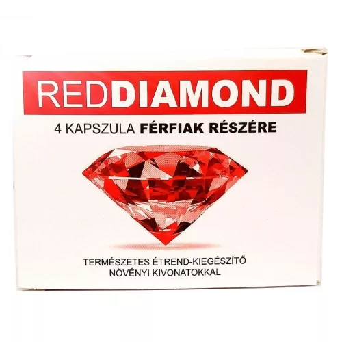 Red Diamond - természetes étrend-kiegészítő férfiaknak (4 db) - Bio és natúr intim termékek