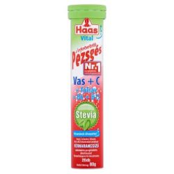 Haas pezsgőtabletta stevia vas+c 12 db