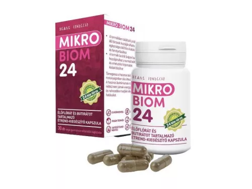 MikroBiom 24 élőflórás étrend-kiegészítő kapszula 30 db - Bio és natúr étrendkiegészítők