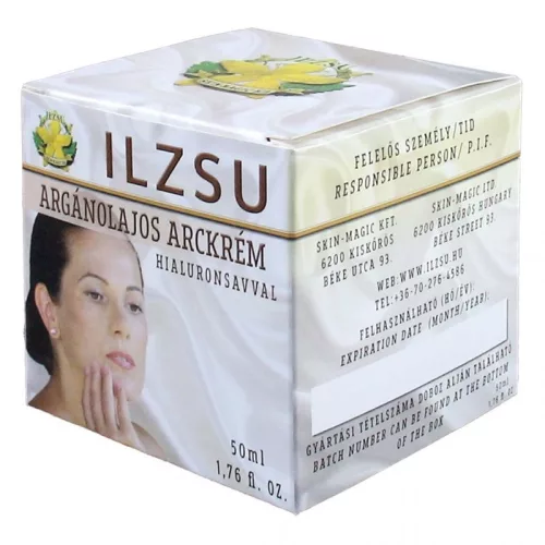 ILZSU ARGÁNOLAJOS ARCKRÉM HIALURONSAVVAL 50 ml - Bio és natúr kozmetikumok