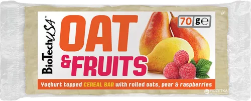 BiotechUSA Oat and Fruits 70g joghurtos körte-málna . - Bio és natúr élelmiszerek