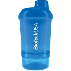 BiotechUSA Keverőpalack Biotech Wave+ Nano 300ml (+150ml) kék - 