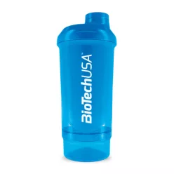 BiotechUSA Keverőpalack Biotech Wave+ Compact 500ml (+150ml) kék - 