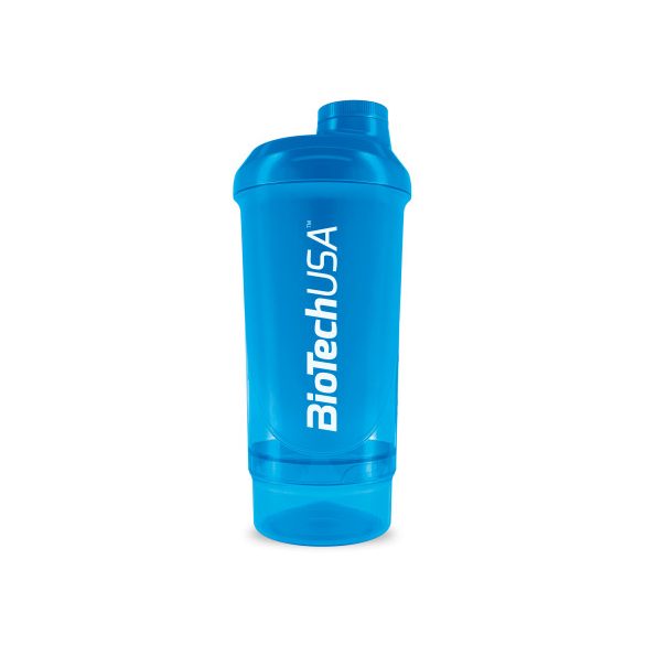 BiotechUSA Keverőpalack Biotech Wave+ Compact 500ml (+150ml) kék