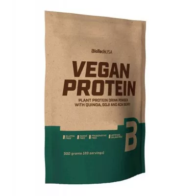 BiotechUSA Vegan Protein 500g vaníliás sütemény - Bio és natúr étrendkiegészítők