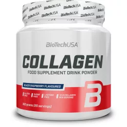 BiotechUSA Collagen 300g fekete málna - Bio és natúr étrendkiegészítők