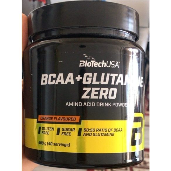 BiotechUSA BCAA+Glutamine Zero 480g narancs