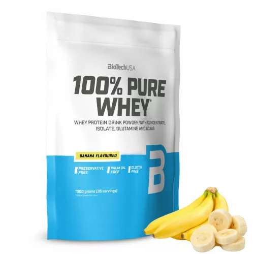 BiotechUSA 100% Pure Whey 1000g banán - 