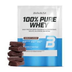 BiotechUSA 100% Pure Whey 28g csokoládé - Bio és natúr étrendkiegészítők