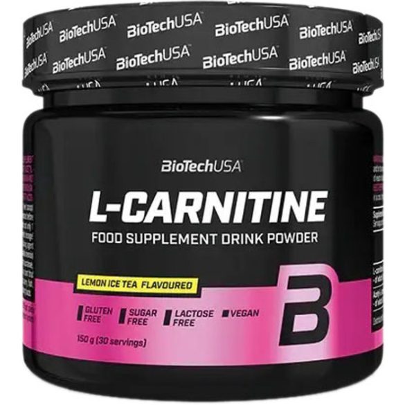 BiotechUSA L-Carnitine flavoured drink powder 150g citromos ice tea