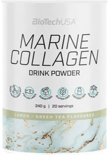 BiotechUSA Marine Collagen 240g zöld tea-citrom - Bio és natúr étrendkiegészítők