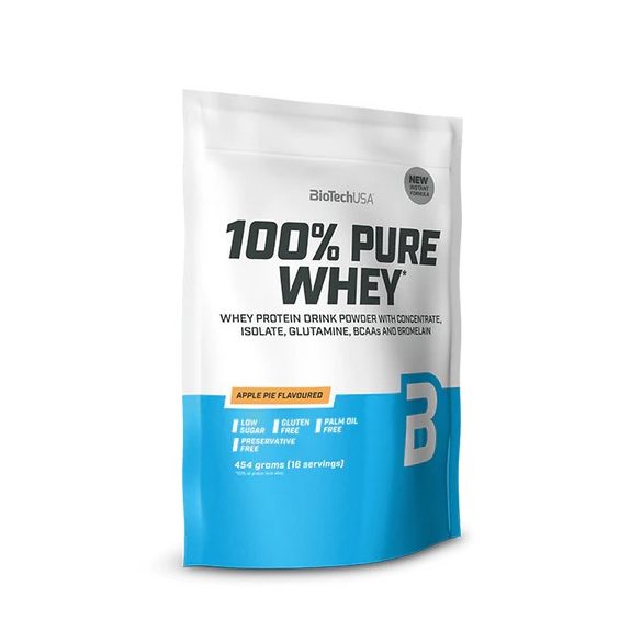 BiotechUSA 100% Pure Whey 454g almás pite