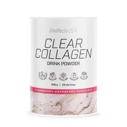 BiotechUSA Clear Collagen 308g eper vörösáfonya - Bio és natúr étrendkiegészítők