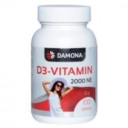 Damona d3 vitamin tabletta 2000ne 100 db